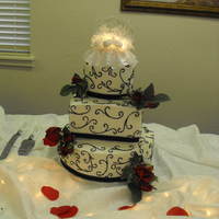 Black And White Wedding Cake 