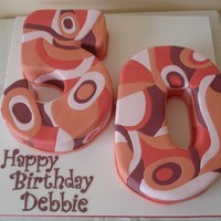 Sixties Theme Austin Powers inspired sixties design for this groovey 50th birthday cake.