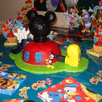 Mickey Mouse Clubhouse I made this cake for my son's 3rd birthday. He is crazy about Mickey Mouse! The body is a butter pound cake with buttercream icing/...