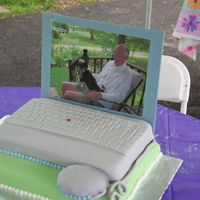 Geek Birthday Parties For my dear BIL. His dog and his laptop are his two dearest companions in life. Maybe his wife ranks in there somewhere. All fondant and a...