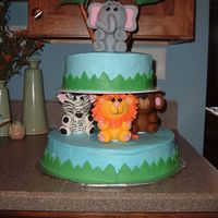 Amazing Amazon A Wilton design that earned me lots of compliments at the baby shower. For my first tiered cake, my first fondant, and well...most of my...