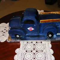 1949 Chevy Pickup This is a 1949 Chevy Pickup that I did for a grooms cake for a friend of mine. The front half is peanutbutter and the back half is white...