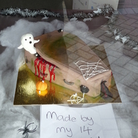 Halloween Coffin My daughter wanted to have a play and this was her finished product..