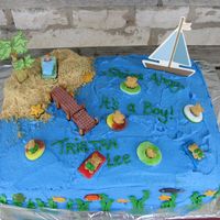 Lake Baby Shower My cousin wanted a baby shower on the lake for her baby boy-to-be. So, we did blue and green decorations and had the party by the lake in...