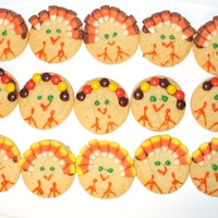 Turkey Cookies Not the best looking, but the kids loved them. Made in 2008 for my son's Thanksgiving Party at Preschool. Sugar cookies with piping...