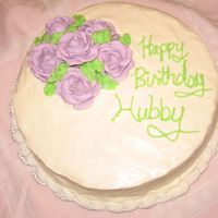 Birthday Cake For Hubby - Roses This is my first frosted cake that was circular (in other words, not a character pan). I made it in my fourth and final Wilton class. The...