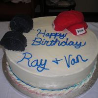 Boxing And Weight Lifting a birthday cake for my brother who is a weight lifter and his friend who teaches boxing.