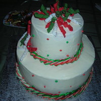 Christmas Cake this was a last minute cake for my sister