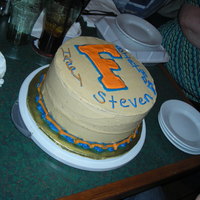 Florida Gators my son's birthday cake, chocolate with peanut butter buttercream