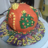 Christmas Birthday Ornament buttercream christmas ornament for a christmas birthday