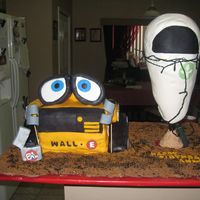 Wall- E And Eve I made this cake for a friends sons birthday. He is turning two and LOVES Wall-e. The cake is vanilla with white chocolate buttercreme. The...