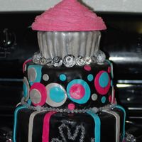 My Attempt At A Cake Covered In Fondant This was a cake I made for my daughter Megan's 14th birthday. The top is red velvet cake with cream cheese icing, The middle is...