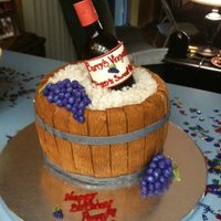 Wine Bottle Wine bottle made of sugar... Fondant barrel.