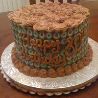 Chocolate Transfer Sheet Cake With Chocolate Buttercream I used Chocolate Transfers Sheets for the wrap around the cake and the top is buttercream swirls.