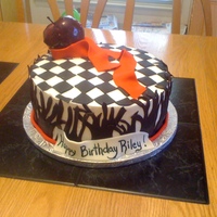 Twilight Birthday Cake Buttercream with Fondant Accents and Candied Apple