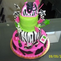 Zebra Birthday Cake 