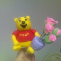 Pooh Cake Topper This was the topper for a cake I did for a Mother's Day cake for a friend's mom who loves Pooh. It was a small 6 in. plain butter...