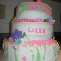 1St Birthday 1st bday cake for girl. Wanted princess garden theme