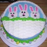 Peeker Cottontails This is a cake I found on wilton.com My bunnies aren't as cute but I was pleased with how it turned out. All is buttercream icing and...