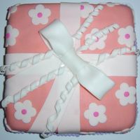 Course 3 Fondant Cake First time using fondant. Hate to eat it but it does make a pretty cake. I'm pretty happy with how this turned out since I am sick and...