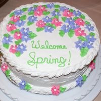 Welcome Spring! I'm pretty new to decorating.. so this isn't anything extravagent.. I made this for my co-workers to celebrate the first day of...