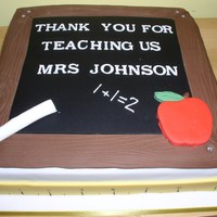 Thank You Teacher A cake for my twins to take to their retiring teacher.