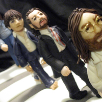 Beatles - Abbey Road I made this for my Son-in-law who loves everything 'Beatles'. The 4 figures are made of fondant/gumpaste. Walking on a '...