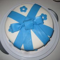 Img_0984.jpg This is my first fondant cake, I like the way fondant looks, but I feel it's expensive and nobody is going to eat it anyway.