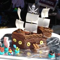 Pirate Ship A last minutes pic after the sun have started to melt the back end and the wind had played havoc with the sails....but you get the idea