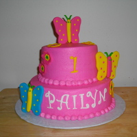 Butterfly 1St Birthday BC icing w/fondant accents... TFL!