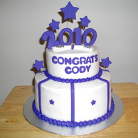 Graduation Cake BC icing w/fondant accents...