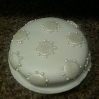 Sara This was a multipurpose mini cake (birthday, new job, new apartment-6 in.). It's vegan yellow cake, vegan buttercream covered with...