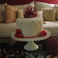 Winter Snow Chocolate Fudge, Cherry filling, fondant. Last minute......Be kind! LOL :-)