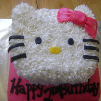 Hello Kitty! Buttercream with fondant accents