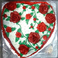 Heart Full Of Roses This cake was ordered, made, decorated, shipped and arrived all in Less than a week! It was shipped from NC to NY. It was a order from a...