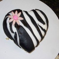 Mini Zebra Cake This was a mini Zebra Cake to cheer my Mom up with. She loved it.