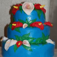 A 50Th Tropical B-Day This is for a customer's 50th B-day. All they told me was blue and tropical. I am so happy with how it came out. This was my first...