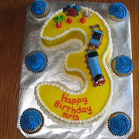 3Rd Birthday first carved cake with buttercream