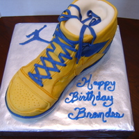 Nike Shoe Sour Cream Pound Cake with Lemon Cream Cheese Icing and Lemon mmf. This is my first shoe cake, and I'm pretty happy with the way it...