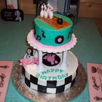 50's Sock Hop I made this cake for my daughter's 50's themed birthday party.