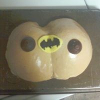 Batman Boob Cake Time got away from me. I got this cake done in 2.5hrs total. No cake made, no MMF made, no BC...nothing. So its no where close to perfect,...