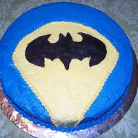 Batman Logo Cake Thanks to a lot of others on CC for the inspiration of this cake. I needed a small cake to go along w/ a Batman shaped cake for my grandson...