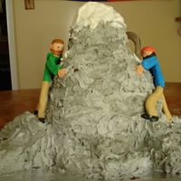 Mountain Man Fondant mountain climbers (made to look like my boyfriend and his brother).