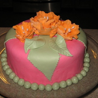 Fondant And Gumpaste Final Cake This is the cake that I did at the end of the fondant and gumpaste class that I took. It is covered in fondant and decorated with fondant/...