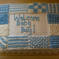 Quilt Baby Shower Cake Baby shower cake 1st time trying to make the quilt cake with the help of all the pics on cc