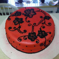 1St Brush Embroidery 1st time with brush embroidery - covered in fondant - royal icing - TFL!!!