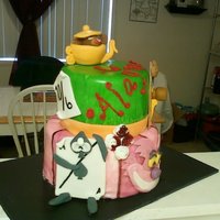 Alice In Wonderland This cake was so much fun! All fondant....with airbrushing. TFL!