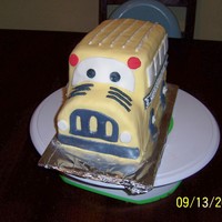 Bus Cake Covered with satin ice and detailed with buttercream. Thanks for looking.