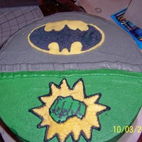 Batman/hulk This was for 2 boys with birthdays in the same week. Mom wanted to avoid fights so we split the 2 themes right down the middle. I'm...