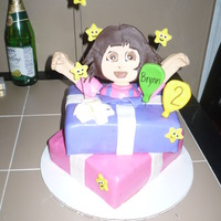 Dora Vegan chocolate cake and peanut butter filling